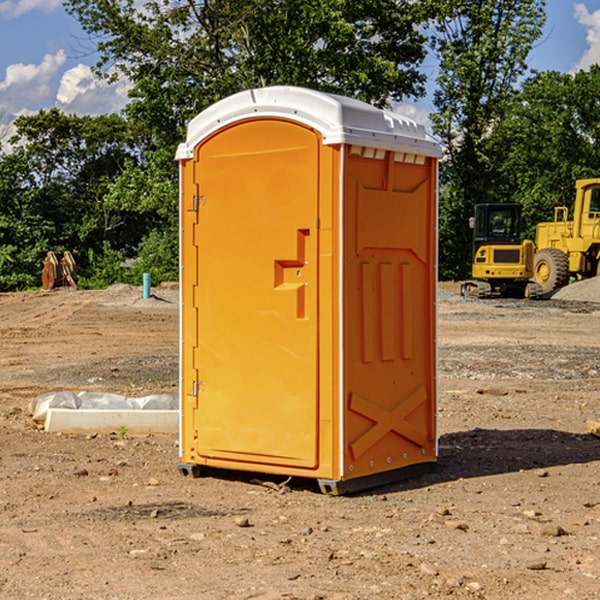 how often are the portable toilets cleaned and serviced during a rental period in Brocket